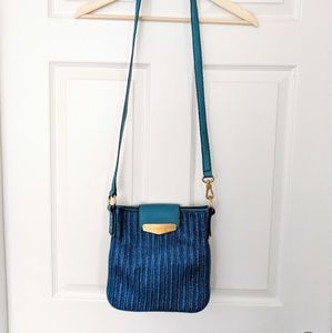 Marc Jacobs Woven Electric Blue Crossbody Bag